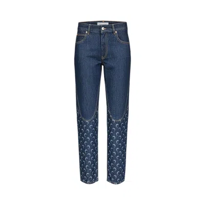 Pre-owned Marine Serre Midnight Blue Denim Jeans 'midnight Blue' | Women's Size 38