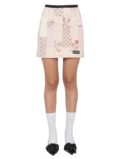 Marine Serre Stylish Mini Skirt With Back Zipper Closure In Multi