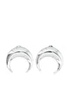 Marine Serre Mini Crescent Moon Earrings In Silver