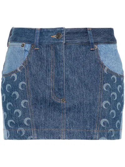 MARINE SERRE MINI DENIM SKIRT