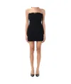 Marine Serre Virgin Wool Twill Mini Dress In Black