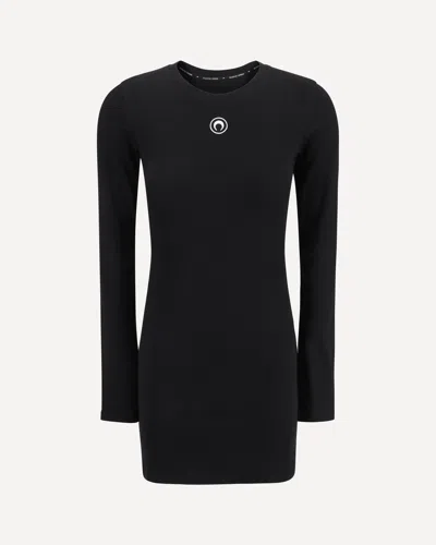 Marine Serre Mini Dress In Black