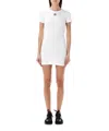 Marine Serre Organic Cotton Rib T-shirt Dress In White