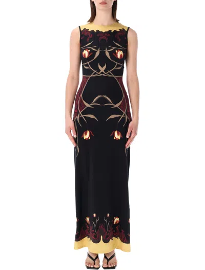 Marine Serre Mini Elegant Dress For Women - Ss26 Collection In Black