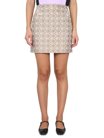 Marine Serre Mini Moon Diamant Skirt