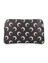Marine Serre Moon Pattern Shoulder Bag Gold Tone Hardware In Black