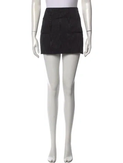 Pre-owned Marine Serre Mini Skirt In Black