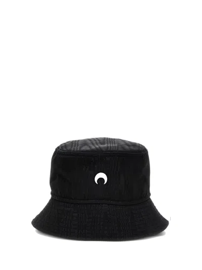 MARINE SERRE MOIRE BUCKET HAT WOMAN BLACK