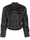 Marine Serre Schmale Jacke In Black