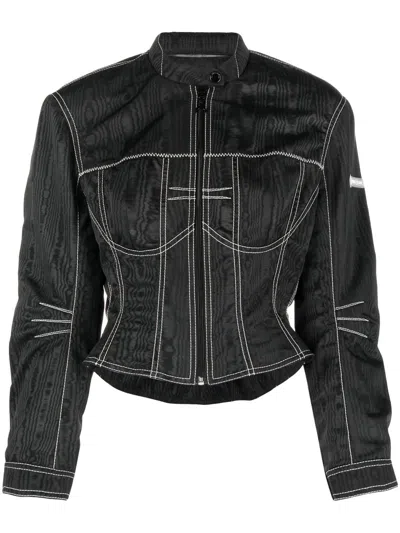Marine Serre Schmale Jacke In Black