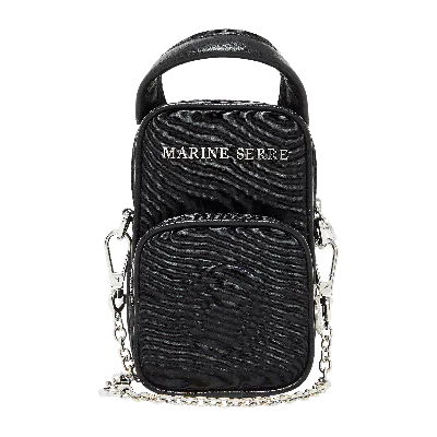 Pre-owned Marine Serre Moire Shopper Bag 'black'