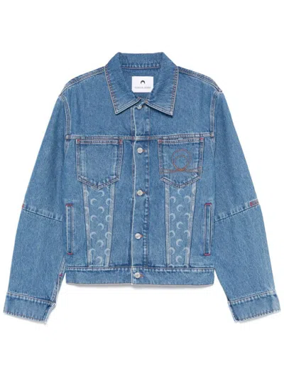Marine Serre Mon Denim Jacket In Blue