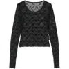 Marine Serre Monogram Crewneck Top In Black