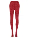 Marine Serre Red Polyamide Socks In Red