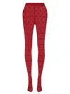 Marine Serre Red Polyamide Socks In Red