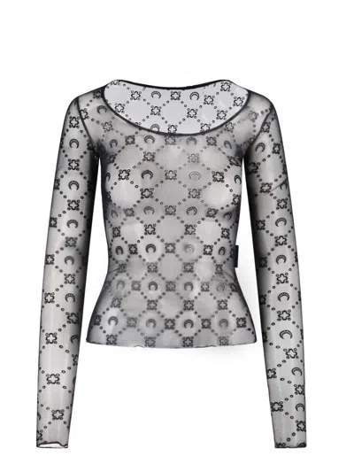 Marine Serre Monogram Top In Black
