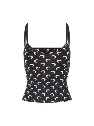 Marine Serre Monogram Top In Black