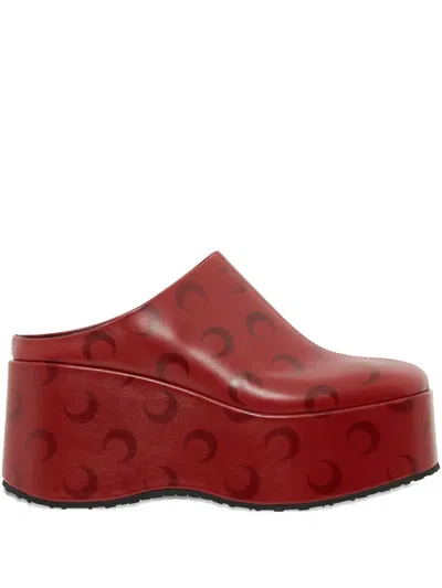 Marine Serre Moon-airbrushed Platform Mules
