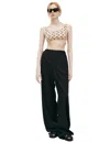 Marine Serre Moon All Over Logo Bra In Beige