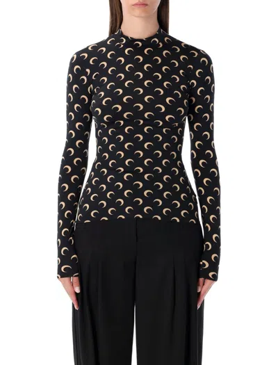 MARINE SERRE MARINE SERRE MOON ALL-OVER SLIM TOP