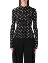 Marine Serre Moon All-over Slim Top In Black