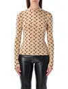 Marine Serre Recycled Jersey Crew Neck Moon Second Skin In Multi