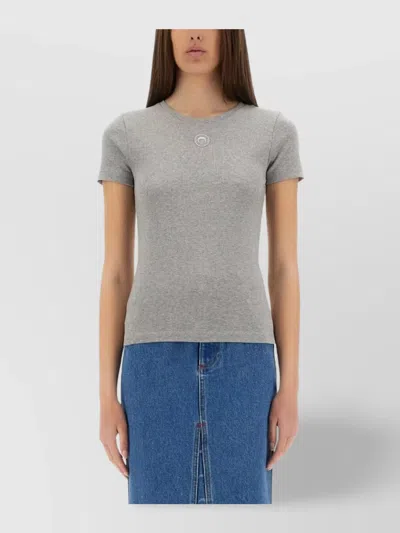 Marine Serre "moon" Baby Fit T-shirt With Round Neck