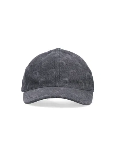 Marine Serre Moon Baseball Cap In Gray