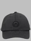 Marine Serre Structured Black Baseball Cap With Adjustable Strap In Gray