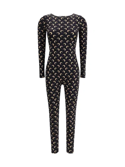 Marine Serre Moon Bodysuit In Black