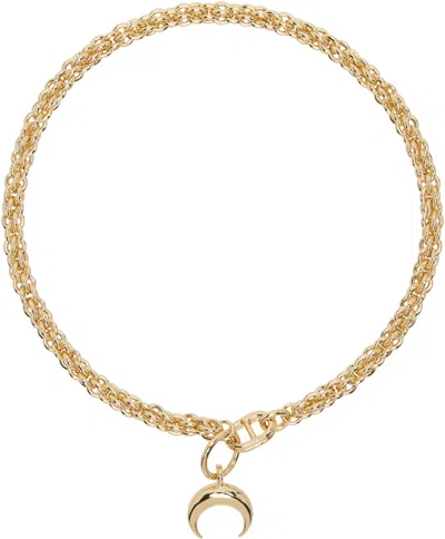 Marine Serre Moon Braided Chain Necklace