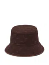 Marine Serre Moon Bucket Hat In Brown