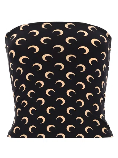 Marine Serre Moon Printed Jersey Sleeveless Tube Top In Multi