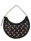 Marine Serre Black Moon Canvas Eclips Mini Shoulder Bag