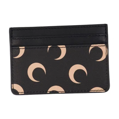 Marine Serre Moon Card Holder In Black