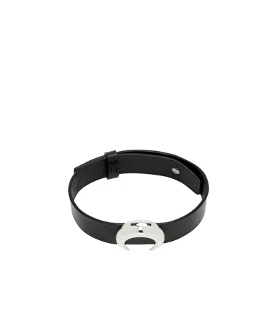 Marine Serre Moon Charm Choker In Bk99 Black