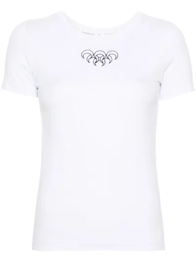 Marine Serre Moon Cotton T-shirt In White