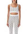 Marine Serre White All Over Moon Sports Bra