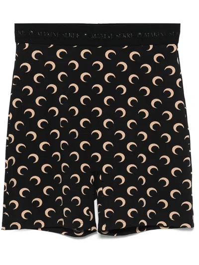 Marine Serre Moon Cyclist Shorts In Black