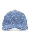 Marine Serre Moon Denim Baseball Cap In Blue