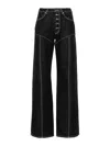Marine Serre Moon Laser Flare Jeans In Negro