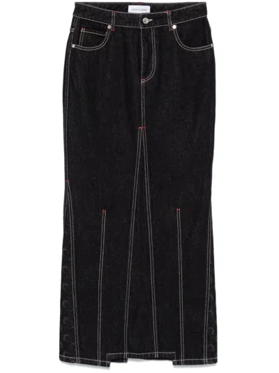 MARINE SERRE MARINE SERRE MOON DENIM LONG SKIRT