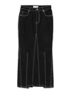 Marine Serre Crescent-moon Maxi Skirt In Black