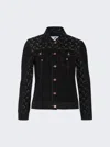 Marine Serre Moon-print Denim Jacket In Black