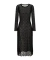 Marine Serre Midikleid Moonogram Aus Mesh In Black