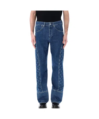 MARINE SERRE MARINE SERRE MOON DETAILED STRAIGHT-LEG JEANS