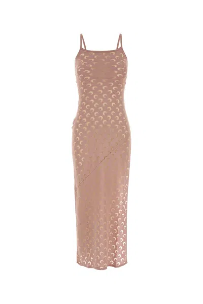 Marine Serre Muted Crescent Moon Bodycon Midi Dress In Multi