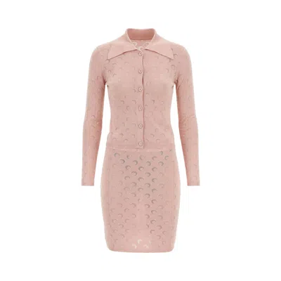 Pre-owned Marine Serre Moon Devore Long-sleeve Shirt 'light Pink' | Women's Size L