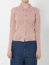 Marine Serre Moon Devore Shirt In Pink