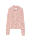 Marine Serre Moon Devore Shirt In Pink